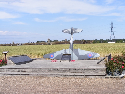 The memorial at the site of RAF Bradwell Bay